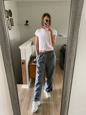 Vintage Old Navy Windbreaker Gray Track Pants